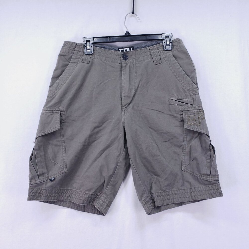 Fox Racing Slambozo 2.0 Cargo Shorts Mens Size 31 Dark Green Y2k Cotton